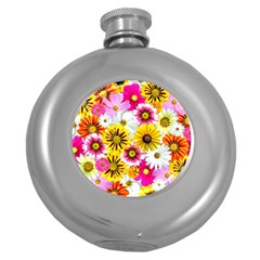 Flowers Blossom Bloom Nature Plant Round Hip Flask (5 Oz) by Nexatart