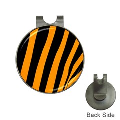 Tiger Pattern Hat Clips With Golf Markers by Nexatart