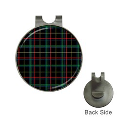 Plaid Tartan Checks Pattern Hat Clips With Golf Markers by Nexatart