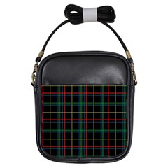 Plaid Tartan Checks Pattern Girls Sling Bags by Nexatart