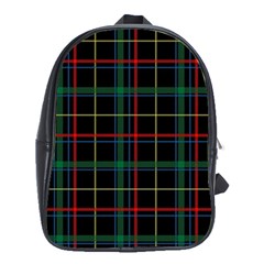 Plaid Tartan Checks Pattern School Bags (xl)  by Nexatart