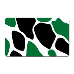 Green Black Digital Pattern Art Magnet (rectangular) by Nexatart