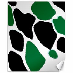 Green Black Digital Pattern Art Canvas 16  X 20   by Nexatart