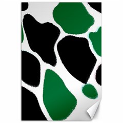 Green Black Digital Pattern Art Canvas 20  X 30   by Nexatart