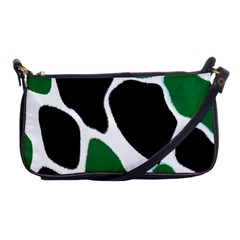 Green Black Digital Pattern Art Shoulder Clutch Bags by Nexatart