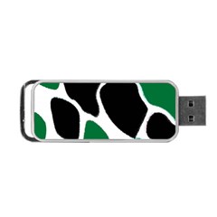 Green Black Digital Pattern Art Portable Usb Flash (one Side) by Nexatart