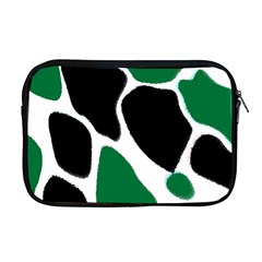 Green Black Digital Pattern Art Apple Macbook Pro 17  Zipper Case