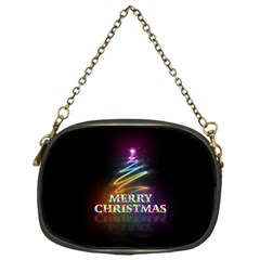 Merry Christmas Abstract Chain Purses (one Side)  by Nexatart