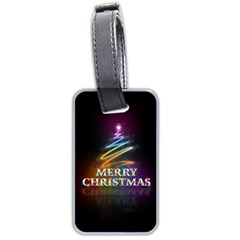 Merry Christmas Abstract Luggage Tags (two Sides) by Nexatart