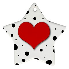 Red heart Ornament (Star)