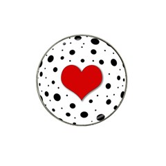 Red heart Hat Clip Ball Marker (4 pack)