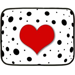 Red heart Fleece Blanket (Mini)