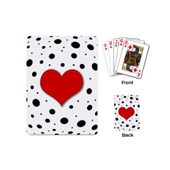 Red Heart Playing Cards (mini)  by Valentinaart