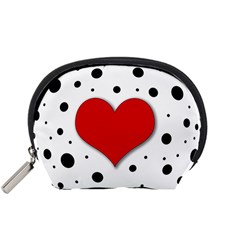 Red heart Accessory Pouches (Small) 