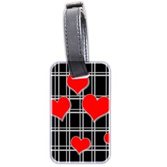 Red Hearts Pattern Luggage Tags (two Sides) by Valentinaart