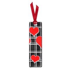 Red Hearts Pattern Small Book Marks by Valentinaart