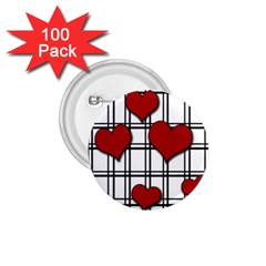 Hearts Pattern 1 75  Buttons (100 Pack)  by Valentinaart