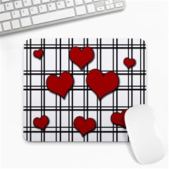 Hearts Pattern Large Mousepads by Valentinaart