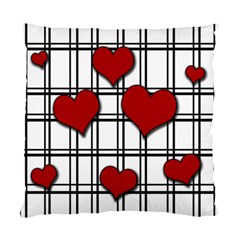 Hearts Pattern Standard Cushion Case (two Sides) by Valentinaart