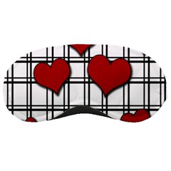 Hearts Pattern Sleeping Masks by Valentinaart