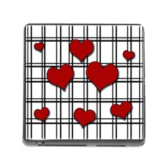 Hearts Pattern Memory Card Reader (square) by Valentinaart