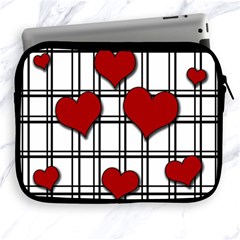 Hearts Pattern Apple Ipad 2/3/4 Zipper Cases by Valentinaart