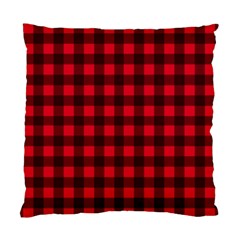 Red And Black Plaid Pattern Standard Cushion Case (one Side) by Valentinaart