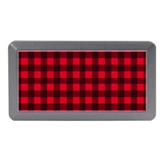 Red And Black Plaid Pattern Memory Card Reader (mini) by Valentinaart