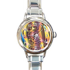 Ethnic Tribal Pattern Round Italian Charm Watch by Nexatart