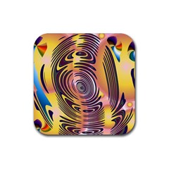 Ethnic Tribal Pattern Rubber Coaster (square)  by Nexatart