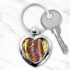 Ethnic Tribal Pattern Key Chains (heart)  by Nexatart