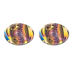 Ethnic Tribal Pattern Cufflinks (oval) by Nexatart