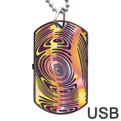 Ethnic Tribal Pattern Dog Tag Usb Flash (two Sides) by Nexatart