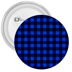 Blue And Black Plaid Pattern 3  Buttons by Valentinaart