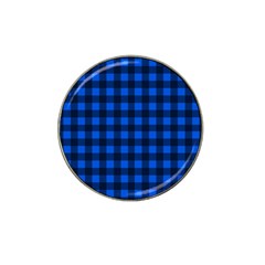 Blue And Black Plaid Pattern Hat Clip Ball Marker (4 Pack) by Valentinaart