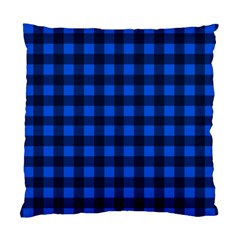 Blue And Black Plaid Pattern Standard Cushion Case (two Sides) by Valentinaart