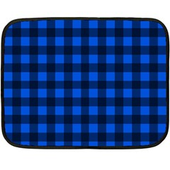 Blue And Black Plaid Pattern Fleece Blanket (mini) by Valentinaart