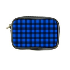 Blue And Black Plaid Pattern Coin Purse by Valentinaart