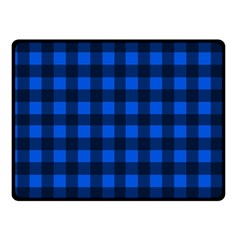 Blue And Black Plaid Pattern Fleece Blanket (small)