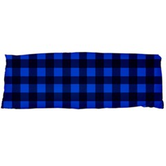 Blue And Black Plaid Pattern Body Pillow Case (dakimakura) by Valentinaart