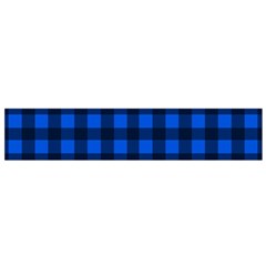 Blue And Black Plaid Pattern Flano Scarf (small) by Valentinaart