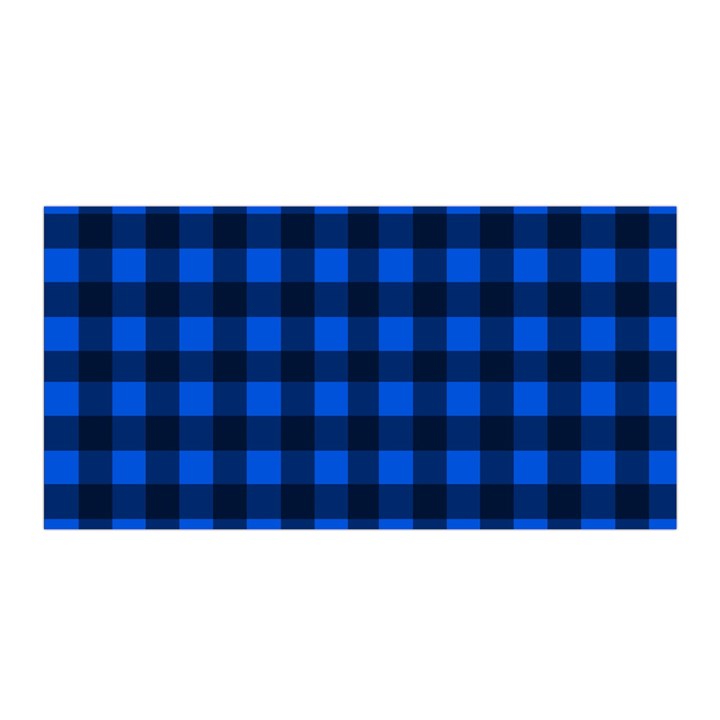 Blue and black plaid pattern Satin Wrap