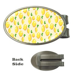 Pattern Template Lemons Yellow Money Clips (oval)  by Nexatart