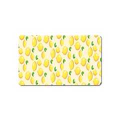 Pattern Template Lemons Yellow Magnet (name Card) by Nexatart