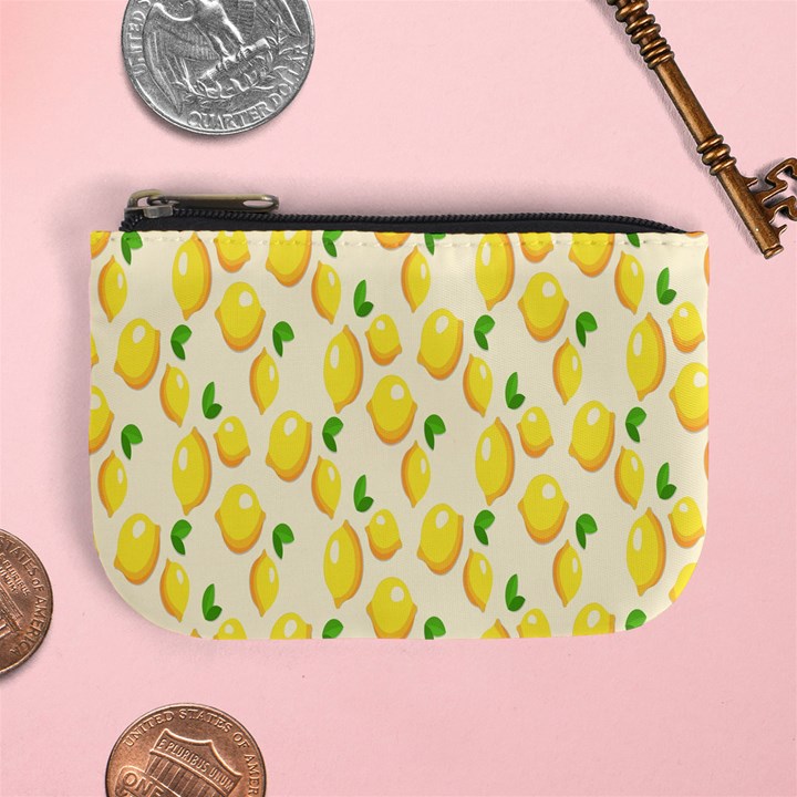 Pattern Template Lemons Yellow Mini Coin Purses