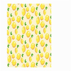 Pattern Template Lemons Yellow Small Garden Flag (two Sides) by Nexatart