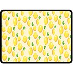 Pattern Template Lemons Yellow Double Sided Fleece Blanket (Large)  80 x60  Blanket Front