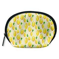 Pattern Template Lemons Yellow Accessory Pouches (medium)  by Nexatart