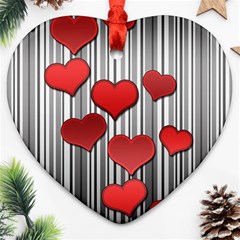 Valentines Day Pattern Ornament (heart) by Valentinaart