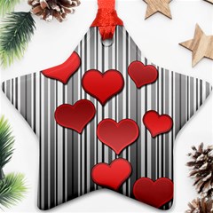 Valentines Day Pattern Ornament (star) by Valentinaart